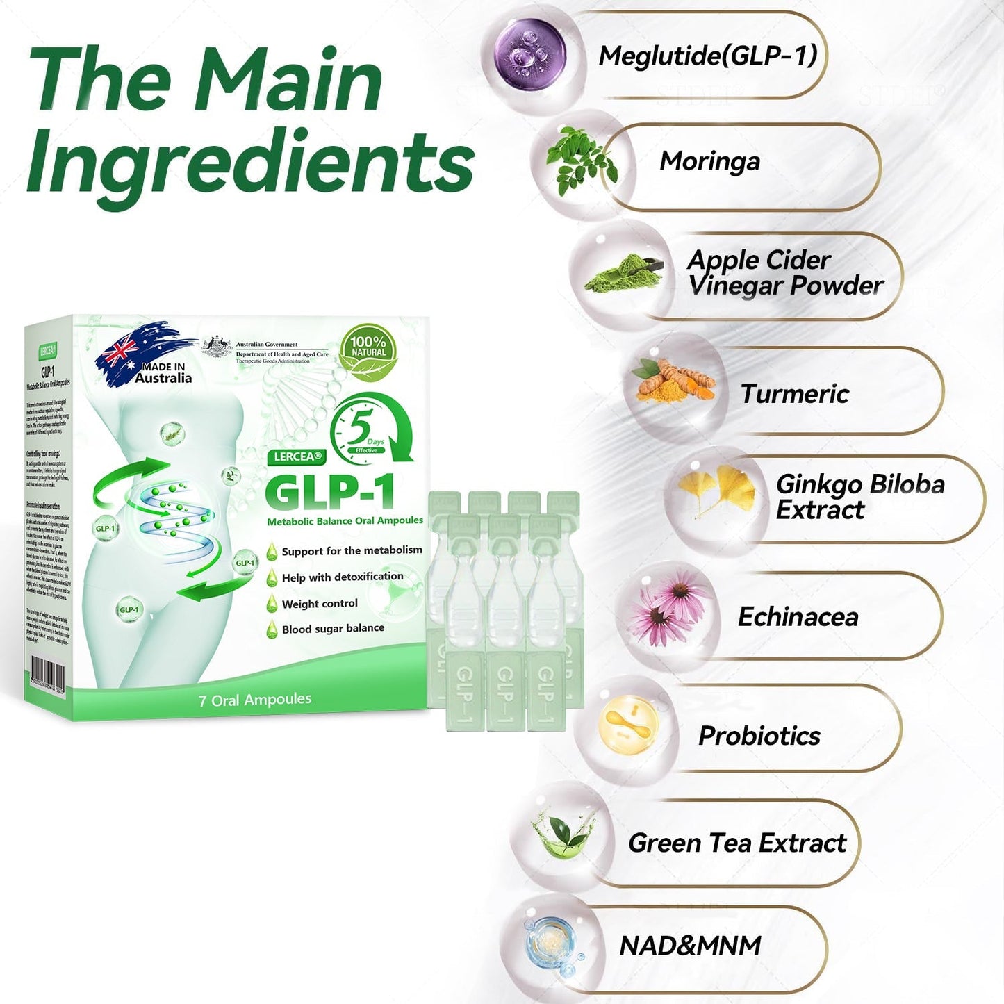 30% OFF 🎁🎁 LERCEA® GLP-1 Metabolic Balance Oral Ampoules 👩‍⚕️